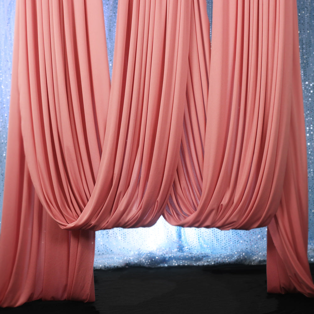 Bomng Peach Powder Silk Elastic Drapery Wedding Decoration