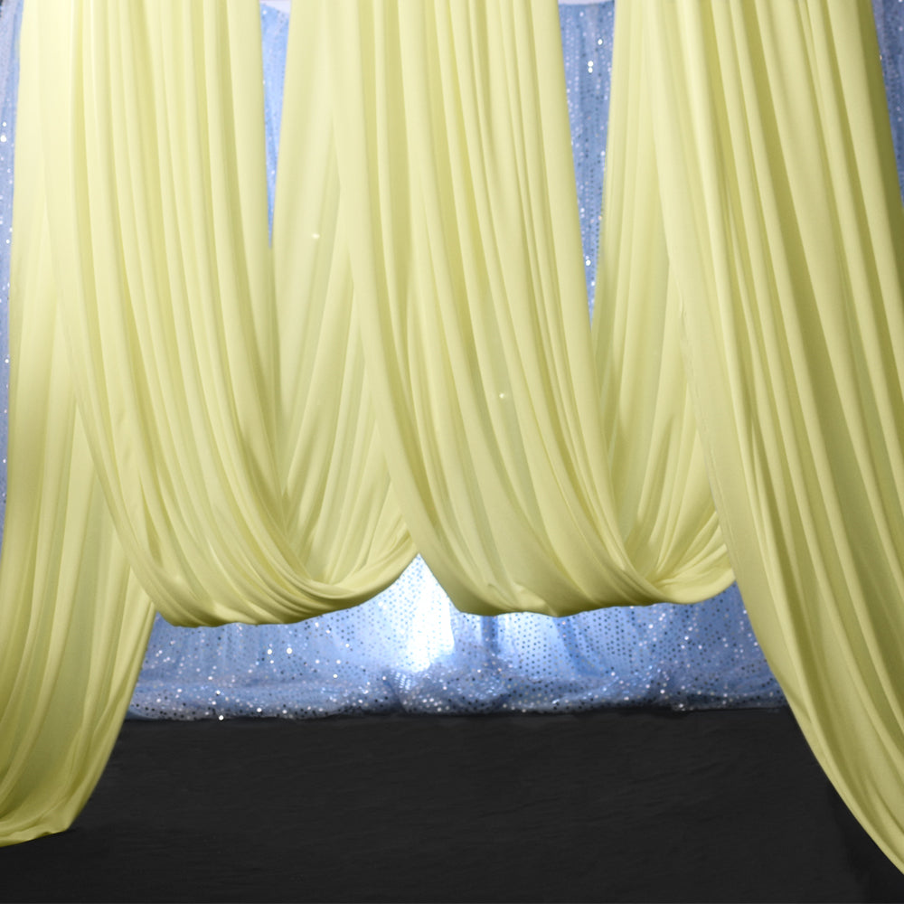 Bomng Cream Yellow Silk Elastic Drapery Wedding Decoration