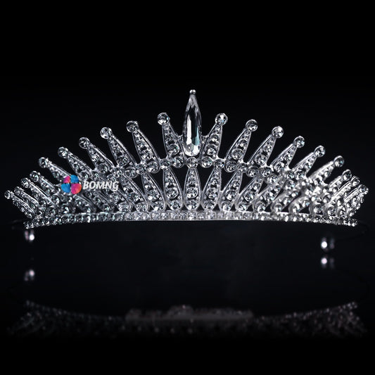 Bomng new rhinestone high luxury crystal bridal wedding crown headband