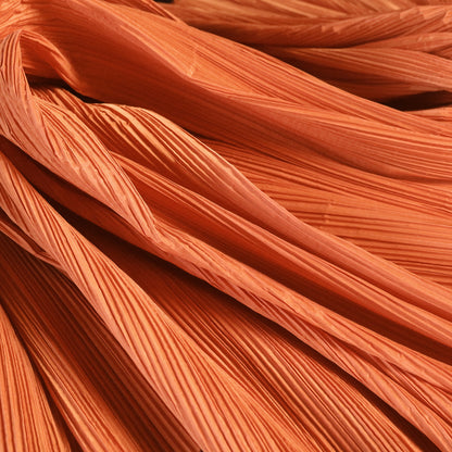 Bomng Orange Pleated Decoration Printmaking Fabric