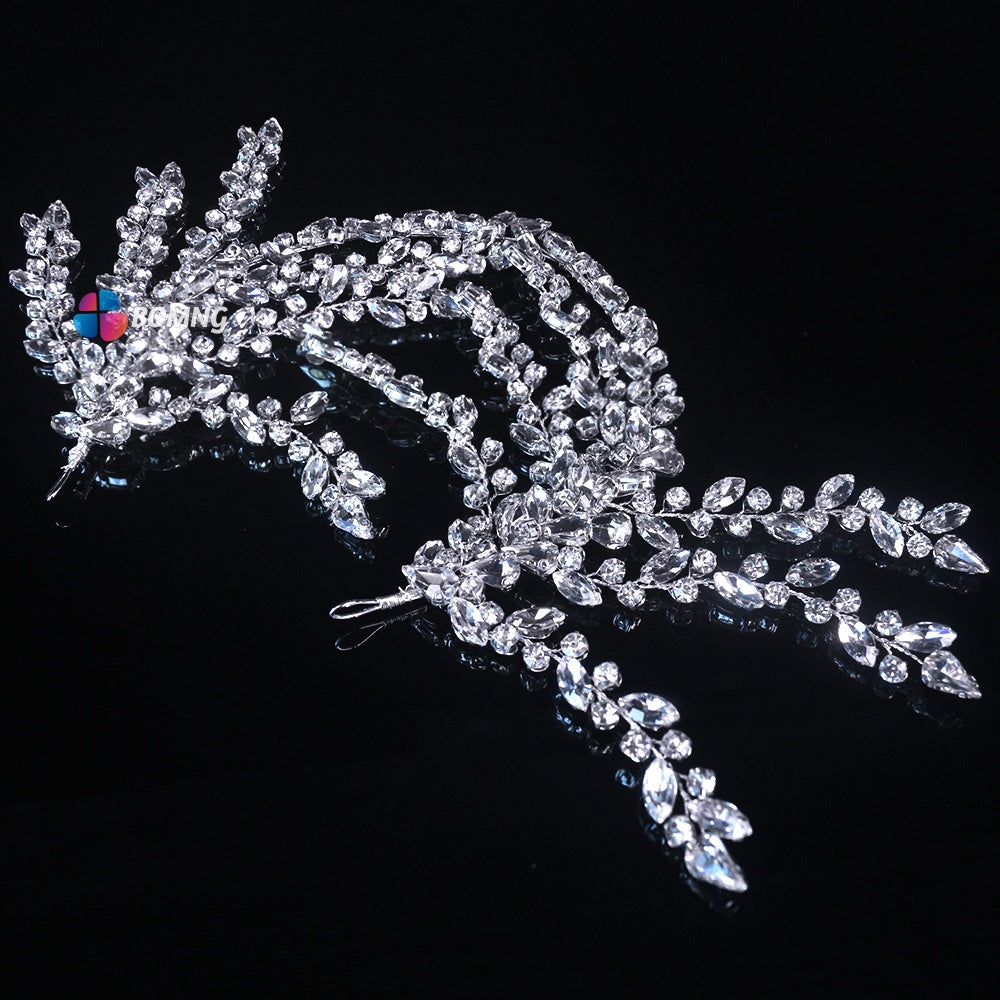 Bomng Dazzling handmade rhinestone bridal headband