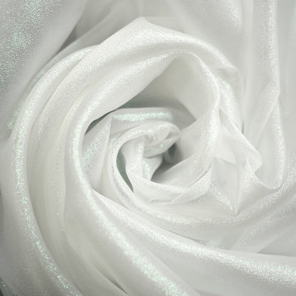 Bomng Pearl White Crystal Sparkling Organza Wedding Dress Decoration Fabric