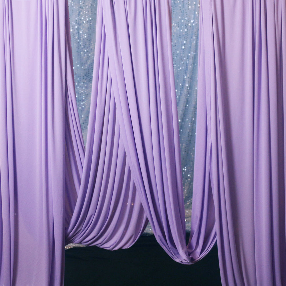 Bomng Light Purple Silk Elastic Drapery Wedding Decoration