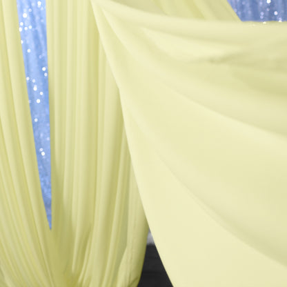 Bomng Cream Yellow Silk Elastic Drapery Wedding Decoration