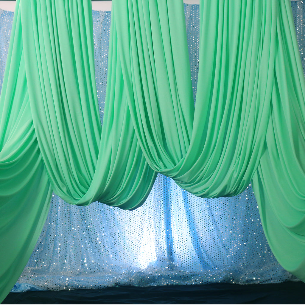 Bomng Mint Green Silk Elastic Drapery Wedding Decoration