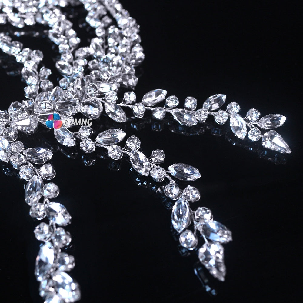 Bomng Dazzling handmade rhinestone bridal headband