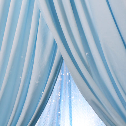 Bomng Light Blue Silk Elastic Drapery Wedding Decoration