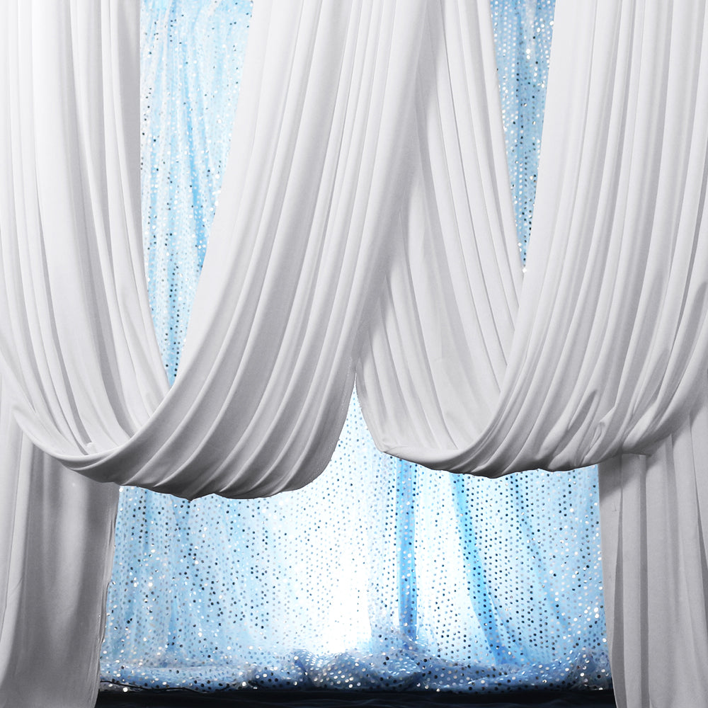 Bomng White Silk Elastic Drapery Wedding Decoration