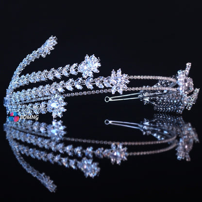 Bomng wedding rhinestone bridal headband handmade bridal headband