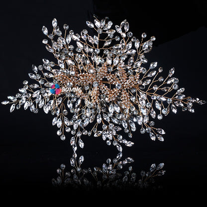 Bomng crystal flower diamond bridal wedding hair accessories