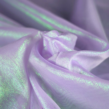 Bomng Pearl Purple Crystal Sparkling Organza Wedding Dress Decoration Fabric