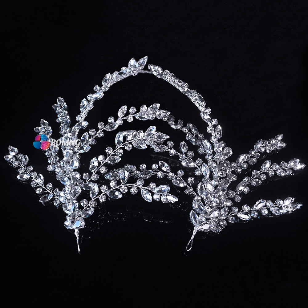 Bomng Dazzling handmade rhinestone bridal headband