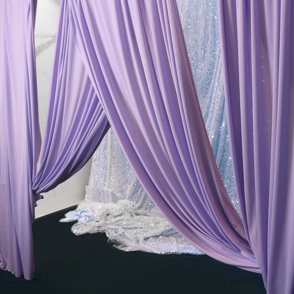 Bomng Light Purple Silk Elastic Drapery Wedding Decoration