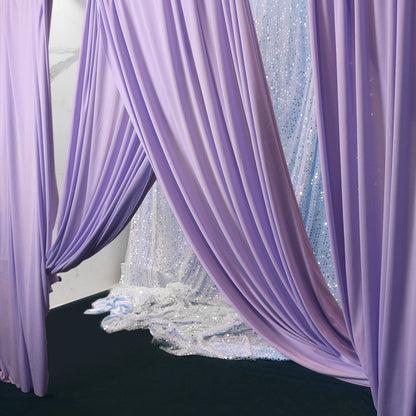 Bomng Light Purple Silk Elastic Drapery Wedding Decoration