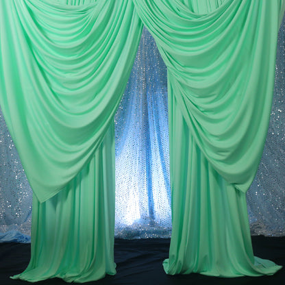 Bomng Mint Green Silk Elastic Drapery Wedding Decoration