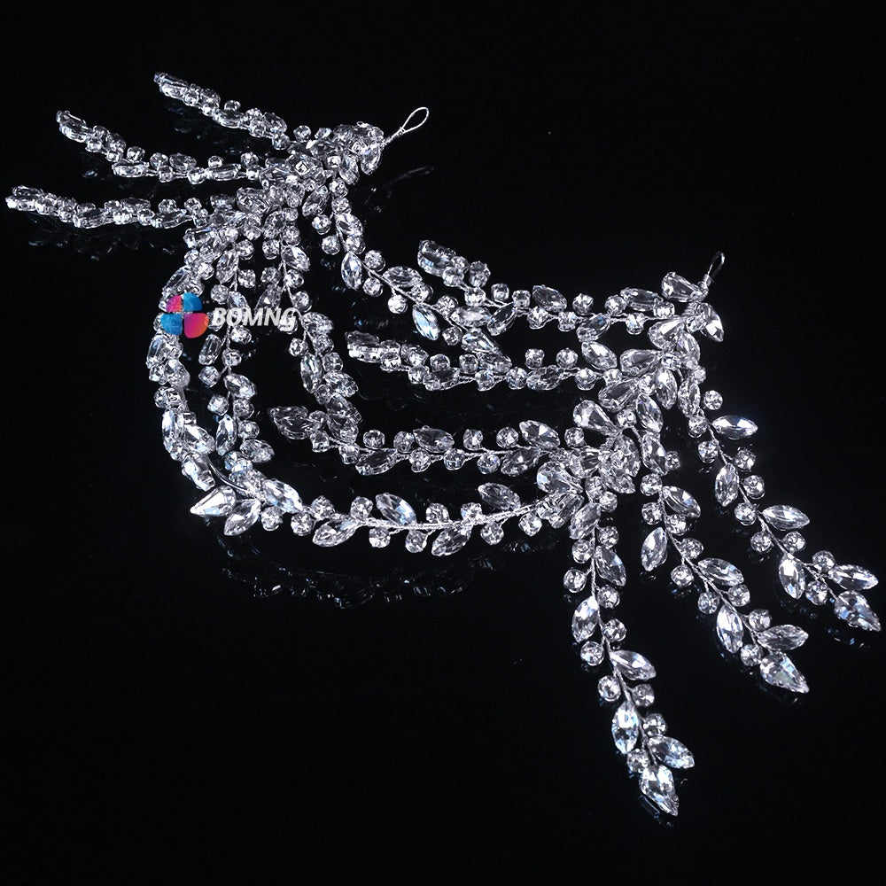 Bomng Dazzling handmade rhinestone bridal headband