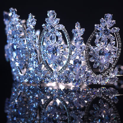 Bomng Bright Crystal Diamond Bridal Crown Headband