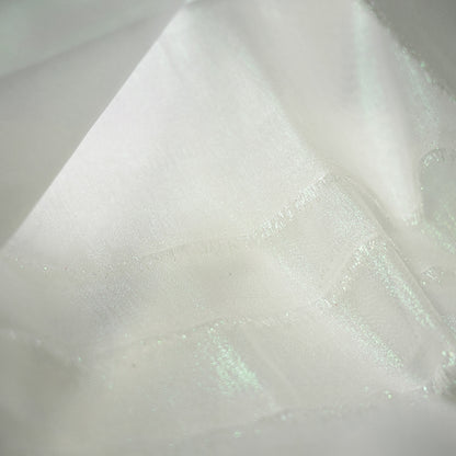 Bomng Pearl White Crystal Sparkling Organza Wedding Dress Decoration Fabric