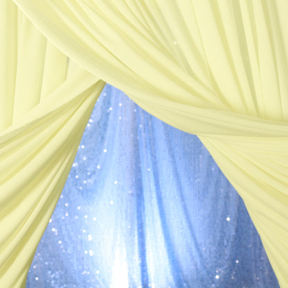 Bomng Cream Yellow Silk Elastic Drapery Wedding Decoration