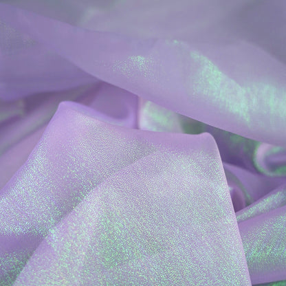 Bomng Pearl Purple Crystal Sparkling Organza Wedding Dress Decoration Fabric