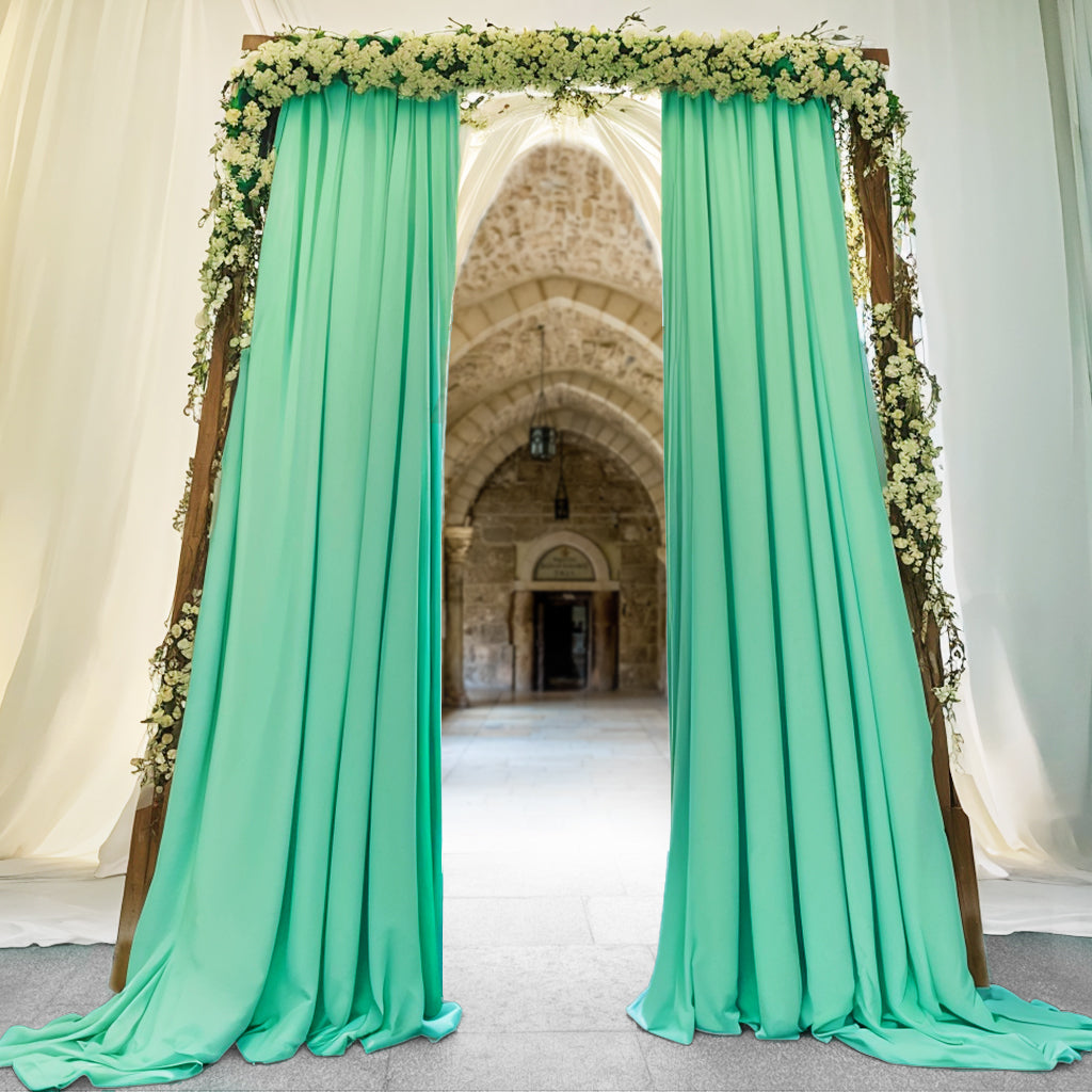 Bomng Mint Green Silk Elastic Drapery Wedding Decoration