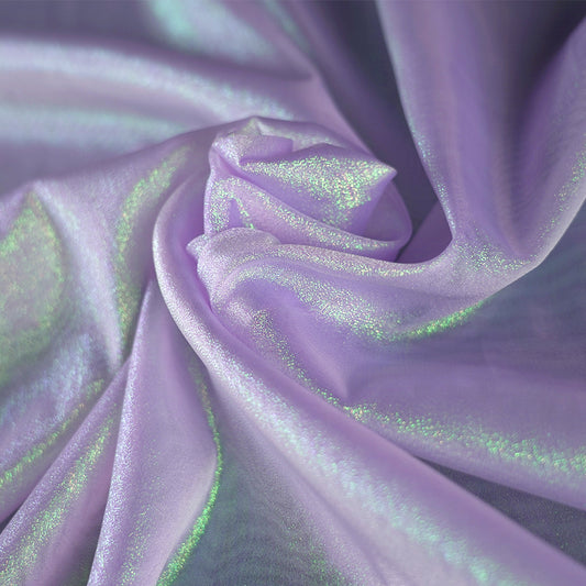 Bomng Pearl Purple Crystal Sparkling Organza Wedding Dress Decoration Fabric