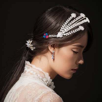 Bomng wedding rhinestone bridal headband handmade bridal headband