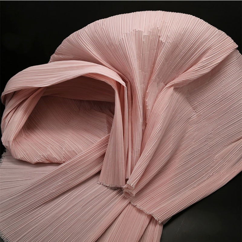 Bomng Light Pink Pleated Decoration Printmaking Fabric