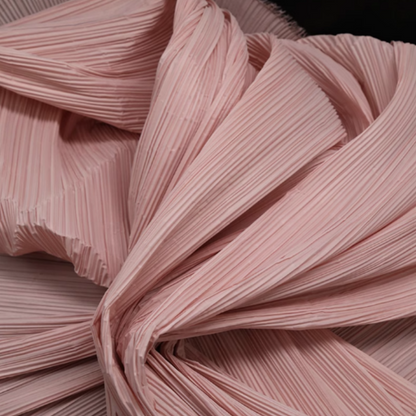 Bomng Light Pink Pleated Decoration Printmaking Fabric