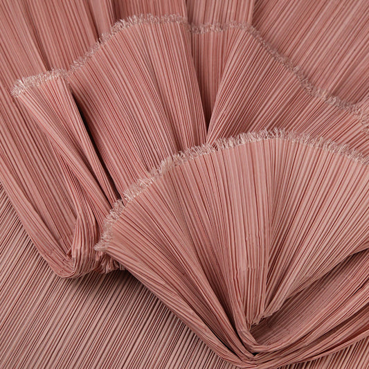 Bomng Gray Pink Pleated Decoration Printmaking Fabric